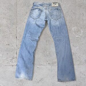 True Religion Straight Leg Light Wash Jeans
